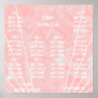 Pink Marble Art Deco Design Wedding