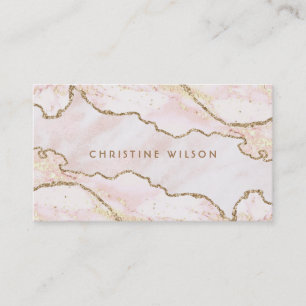 pink marble business card