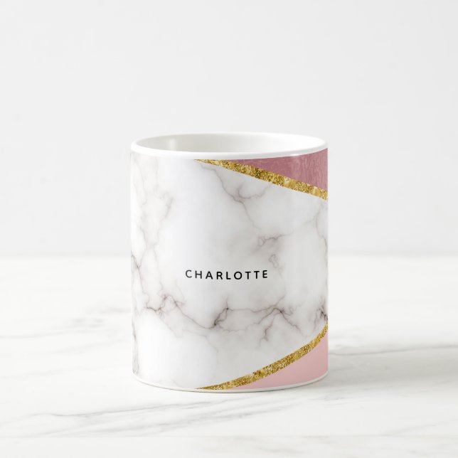Pink Marble Colour Block Mug (Center)