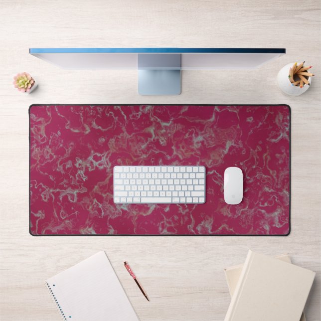 pink marble desk mat (Office 1)