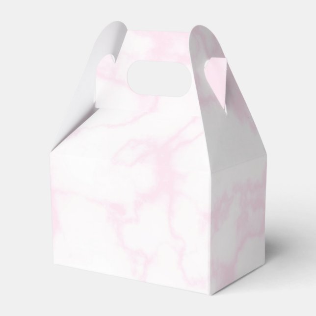 Pink Marble Favour Box (Front Side)