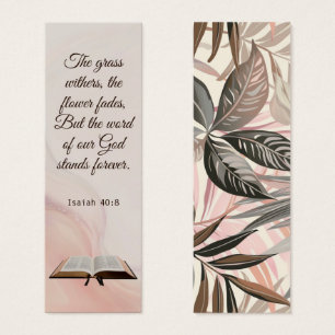 Pink Marble Floral Elegant Bible Scripture Verse