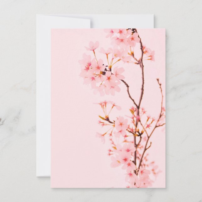 pink marble flower Flat Note Card (Back)