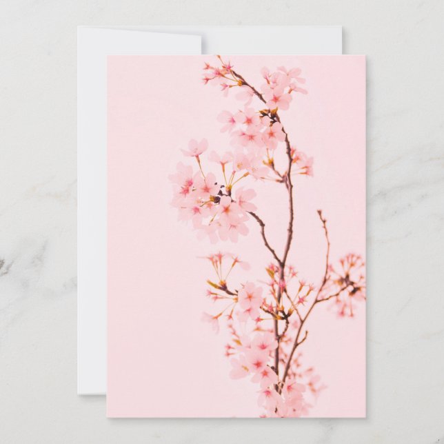 pink marble flower Flat Thank You Card  (Front)