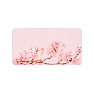 pink marble flower Return Address Label