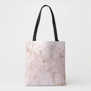 Pink marble: golden texture background. tote bag