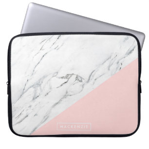 Pink & Marble Laptop Sleeve