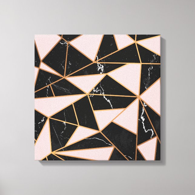 Pink Marble Mosaic Canvas Print (Front)