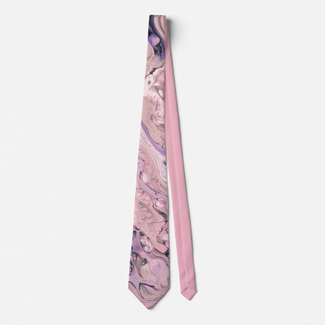 Pink Marble Neck Tie (Front)