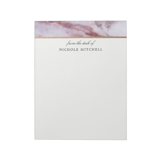 Pink Marble Notepad (Rotated)