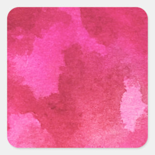 Pink Marble Pattern Gradient Watercolor Art Square Sticker