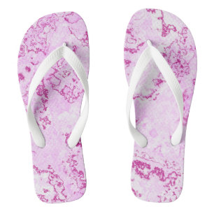 pink Marble Swirl Abstract Jandals