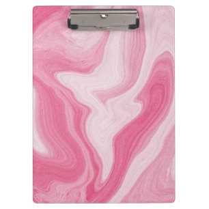 Pink Marble Swirl Pattern – Aesthetic Abstract Clipboard