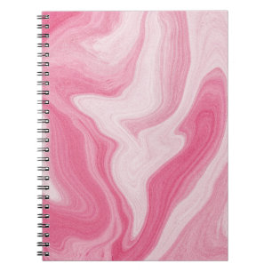 Pink Marble Swirl Pattern – Aesthetic Abstract  Notebook