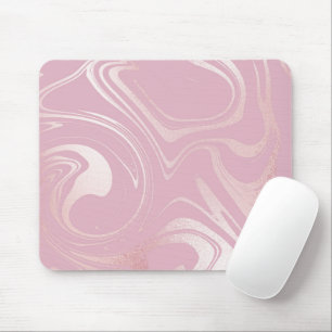 Pink marble swirly background mouse pad