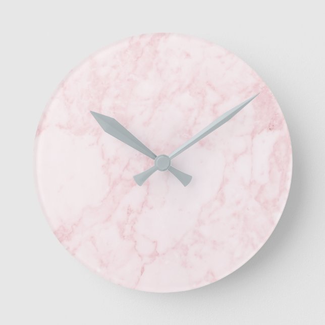 Pink Marble Wall Clock (Front)