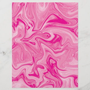 Pink Marble Watercolor 8.5" X 11" Paper