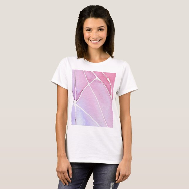 Pink Marble Watercolour Break Shirt (Front Full)