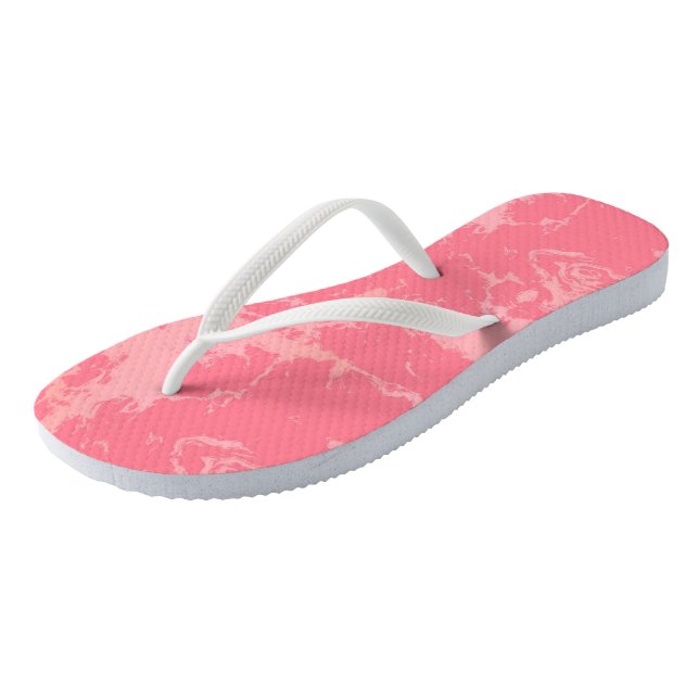 Pink Marbled Cloud abstract Jandals (Angled)