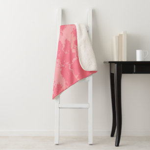 Pink Marbled Cloud abstract Sherpa Blanket