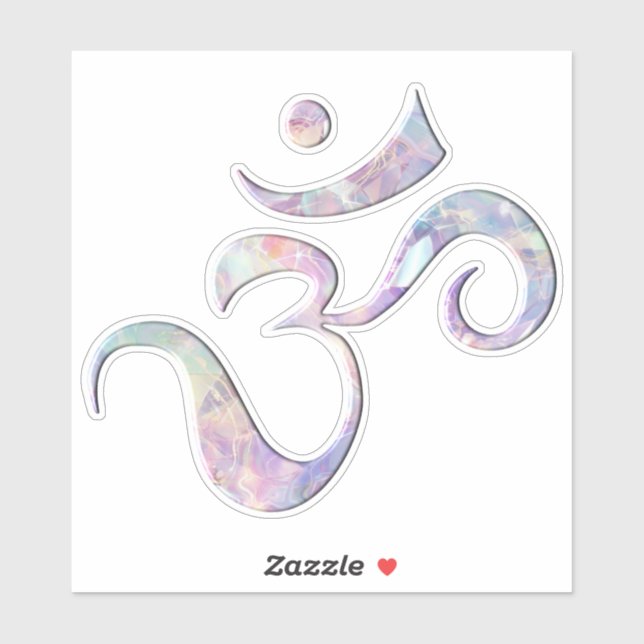 Pink Marbled Om  (Sheet)