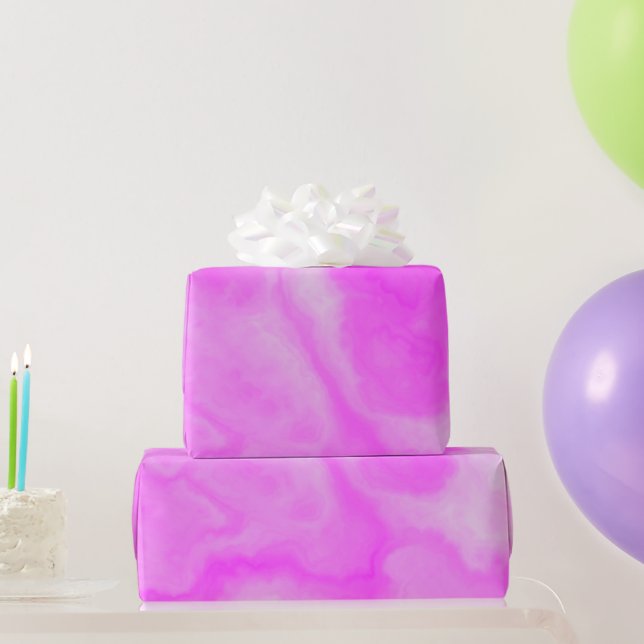 Pink Marbled Painting  Wrapping Paper (Party Gifts)