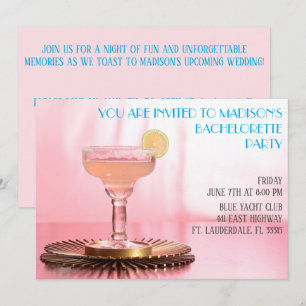 Pink Margarita Bridal/ Bachelorette Party Invitation