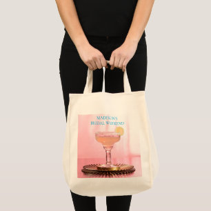 Pink Margarita & Lime bridal shower weekend Tote Bag
