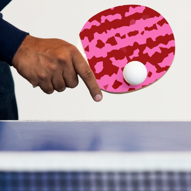 Pink Maroon Red Irregular Abstract Design  Ping Pong Paddle (Insitu)