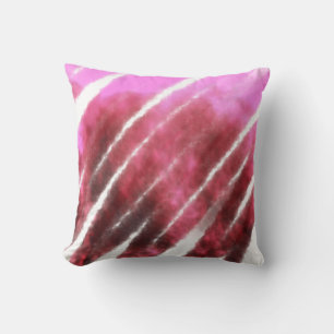 Pink marron watercolor abstract splashes pattern s cushion