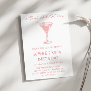 Pink Martini A Tini Bit Older 30th Birthday Invitation