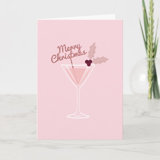 Pink Martini Christmas Holiday Card (Front)