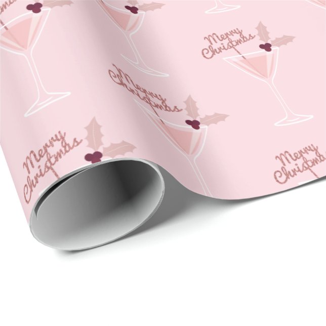 Pink Martini Christmas Wrapping Paper (Roll Corner)