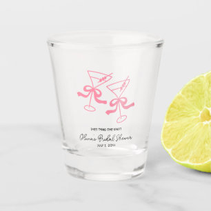 Pink Martini Coquette Bridal Shower Party Favour Shot Glass