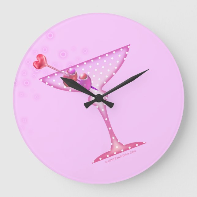 PINK MARTINI WALL CLOCK (Front)