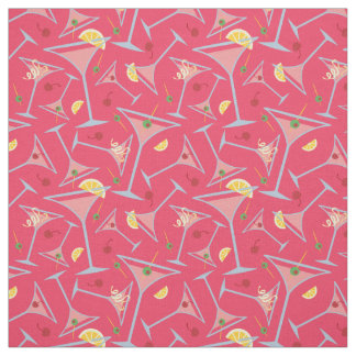 Pink Martinis Fabric