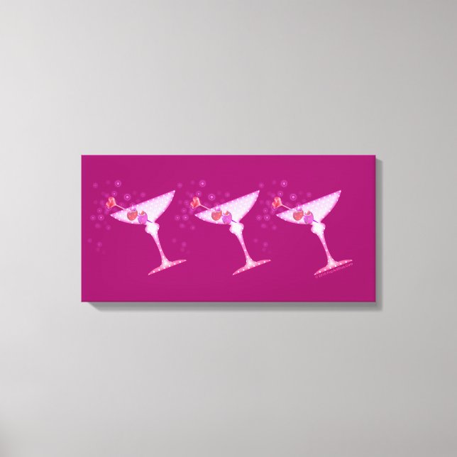 PINK MARTINIS Gallery Wrapped Canvas (Front)