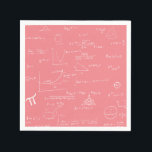 Pink Mathematics Formulas and Equations Party Napkin<br><div class="desc">Great paper napkins for a mathematics graduation party! Surprise your guests with something really creative. Illustrated by Patricia Alvarez.</div>