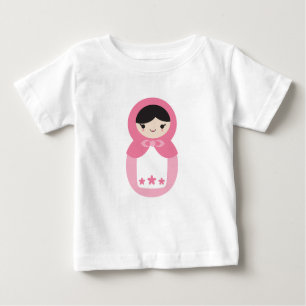 Pink Matryoshka Doll Baby T-Shirt