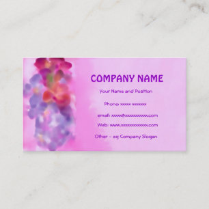 Pink, Mauve, Crimson Floral Business Card
