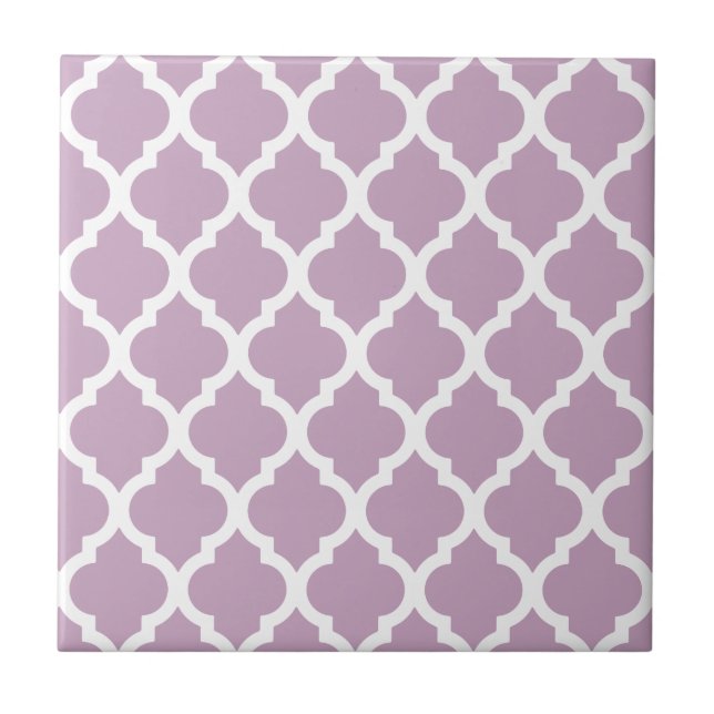 Pink Mauve Mist Moroccan Tile Trellis (Front)