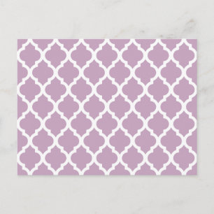 Pink Mauve Mist Moroccan Tile Trellis Postcard