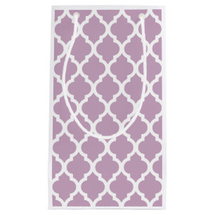 Pink Mauve Mist Moroccan Tile Trellis Small Gift Bag
