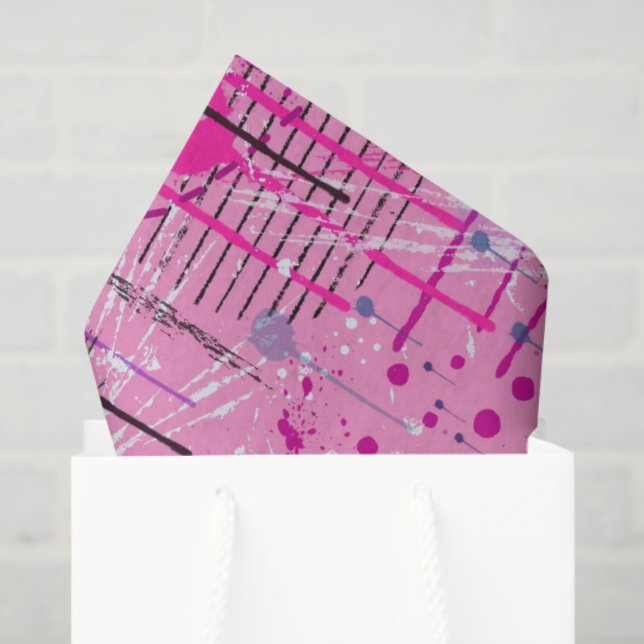 Pink Maximalist Abstract: Raspberry Sundae Tissue Paper (Gift Bag)