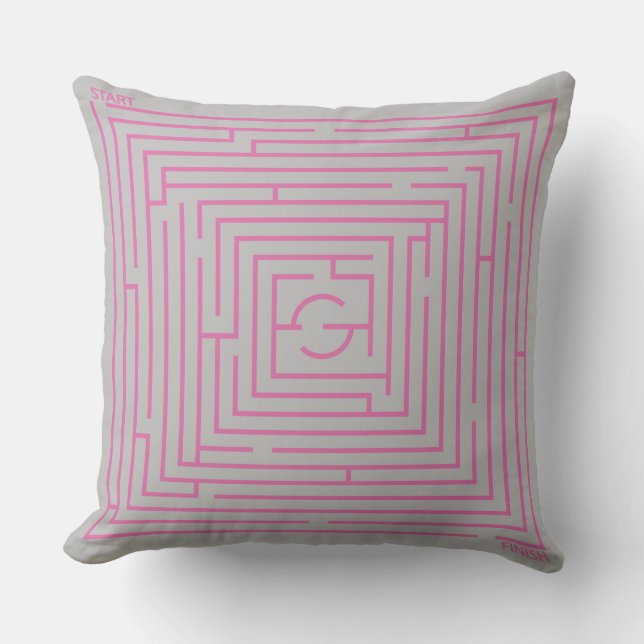 Pink Maze Cushion (Front)