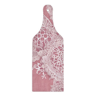 Pink me In Lace AI art  Cutting Board