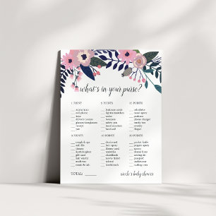 Pink Meadow Baby or Bridal Shower Purse Game