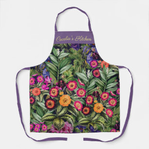 Pink Meadow Floral Apron