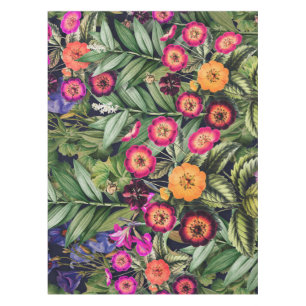 Pink Meadow Floral Tablecloth