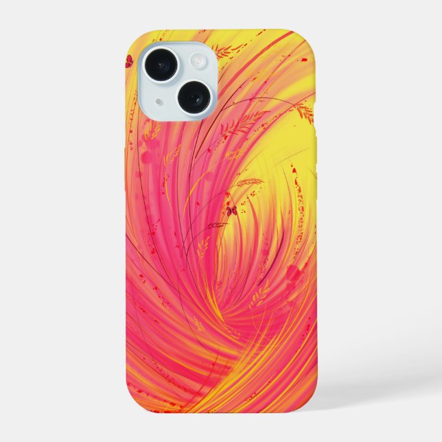 Pink Meadow  iPhone 15 Case (Back)